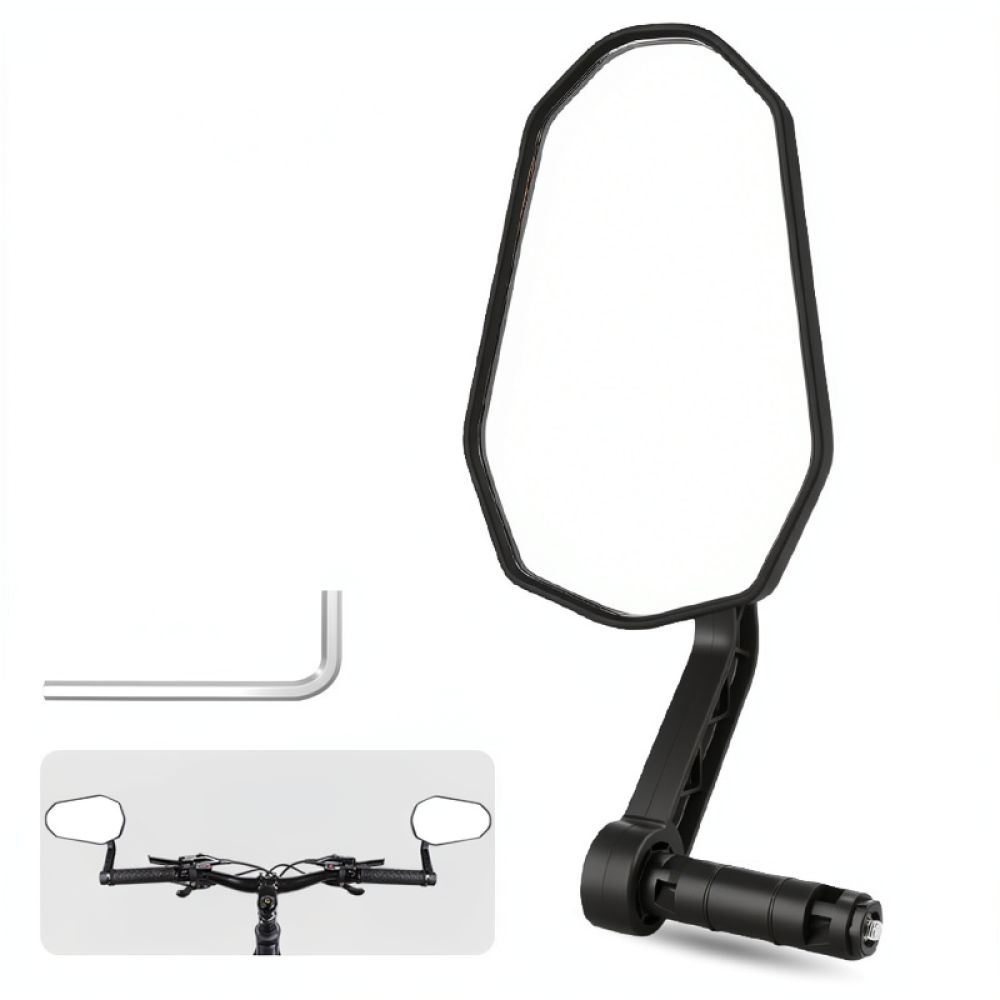 Cycling Gear And Equipment - Breitwinkel-Fahrradlenker-Spiegel, verstellbarer Rückspiegel für Mountainbike- und