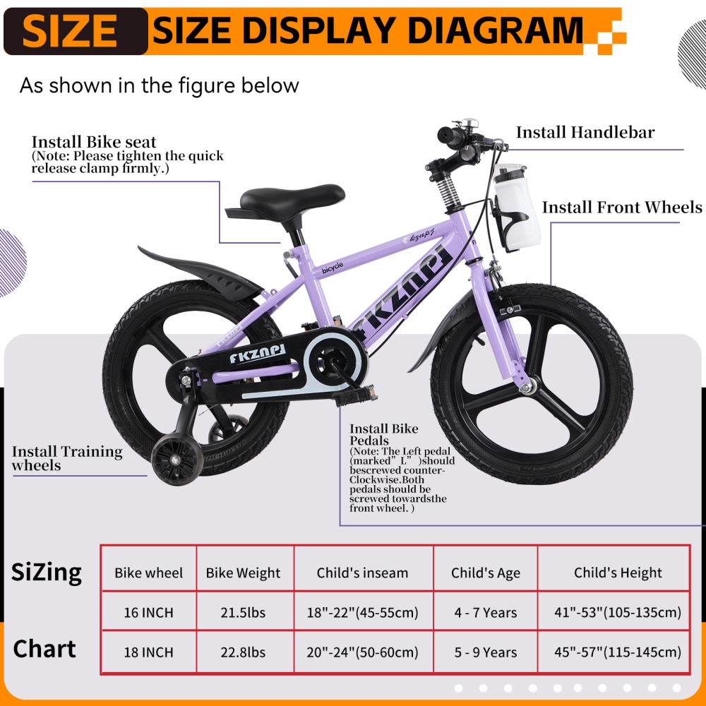 Kinderfahrrad, 18 Zoll – Rahme – Carbon Bike Frame Bewertung und Preis